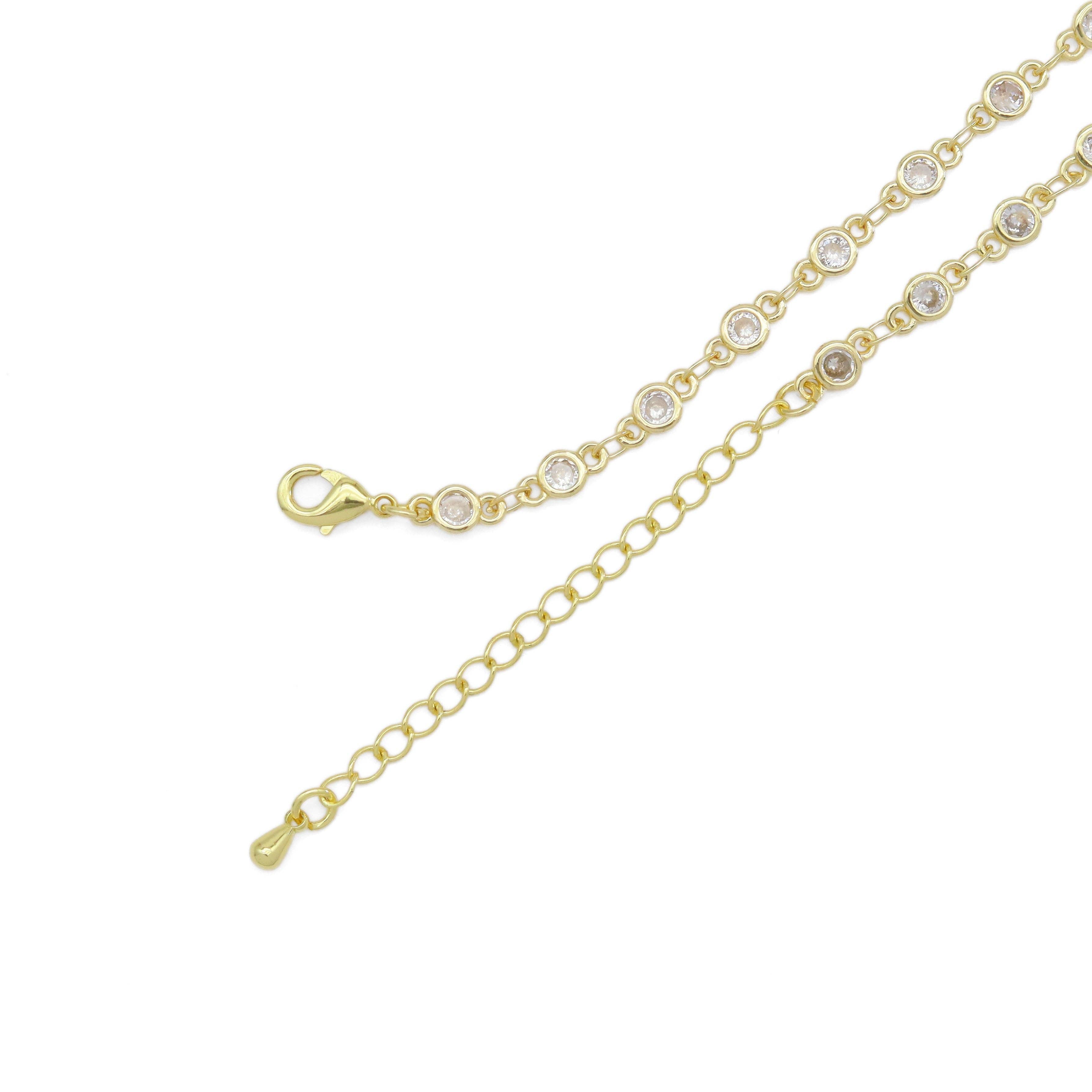 High Quality CZ LInk Chain Hand Jewlery