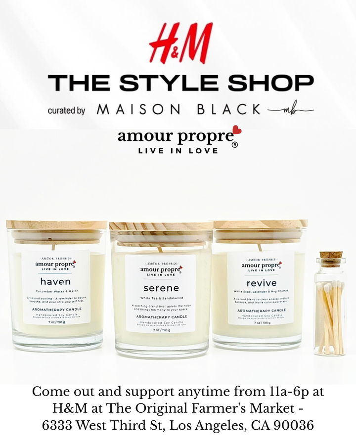 Amour Propre Aromatherapy Collection Trio - Serene, Haven, Revive Soy Candles