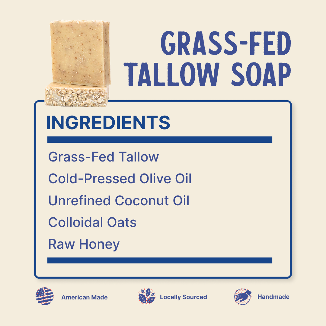 Papabear’s Grass-Fed Tallow Soap Bars – Non-Toxic Cold-Process Soap with Organic Essential Oils | Pumpkin Spice, Apple Cinnamon, Christmas Tree, Gingerbread & Candy Cane