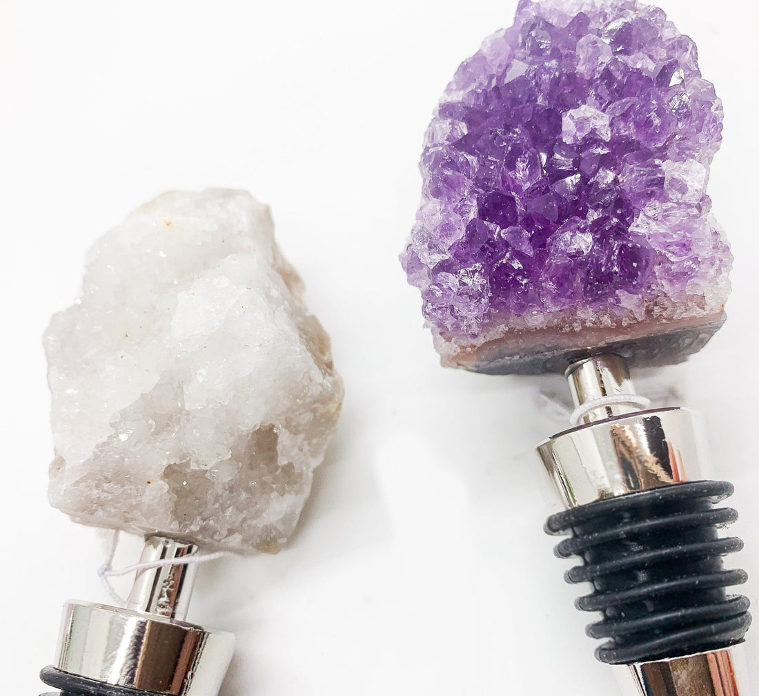 Natural Stone Wine Bottle Stoppers Set Decorative Bougie Bottle Stopper Gifts For Wine Lovers