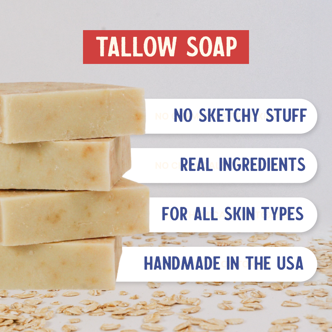 Papabear’s Grass-Fed Tallow Soap Bars – Non-Toxic Cold-Process Soap with Organic Essential Oils | Pumpkin Spice, Apple Cinnamon, Christmas Tree, Gingerbread & Candy Cane
