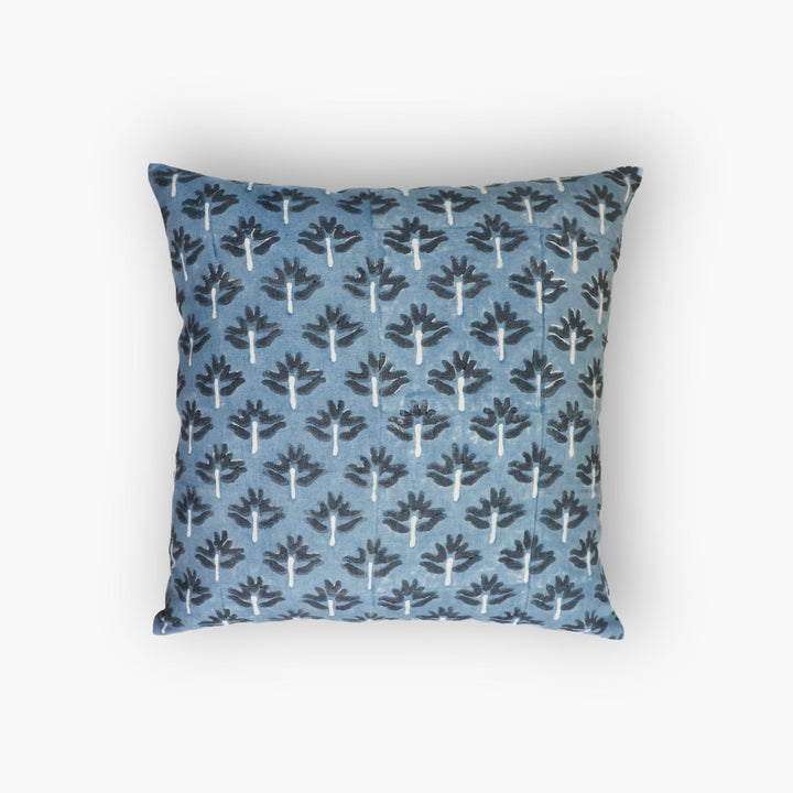 Zeenat Throw Pillow Cover - Steel Blue