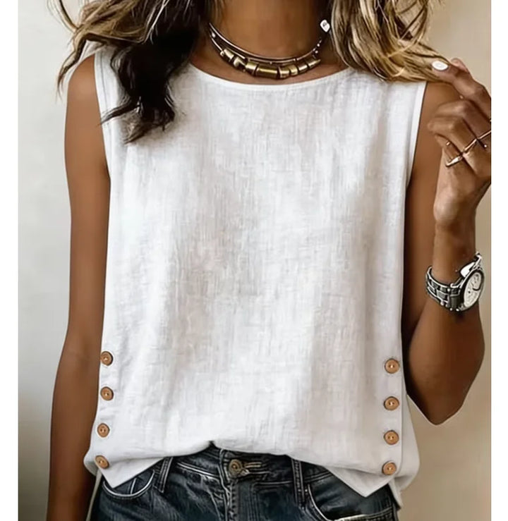 Cotton Linen Button Shirt
