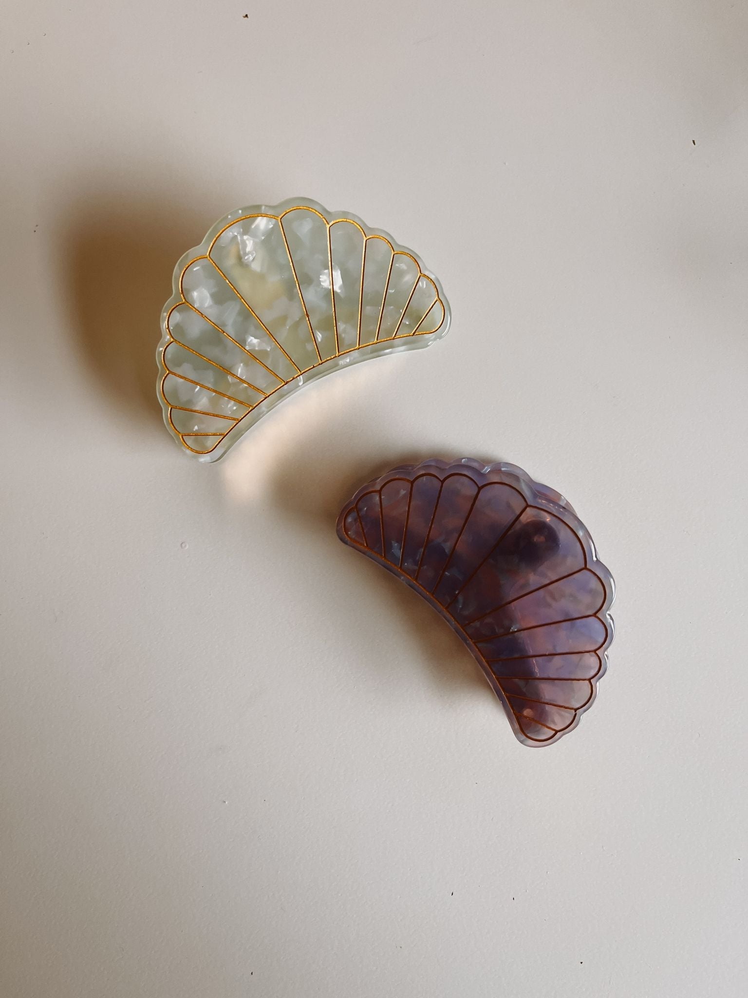 Shell Hair Clips – Recycled Acetate Ocean-Inspired Hair Accessories | Unique Statement Hair Barrettes