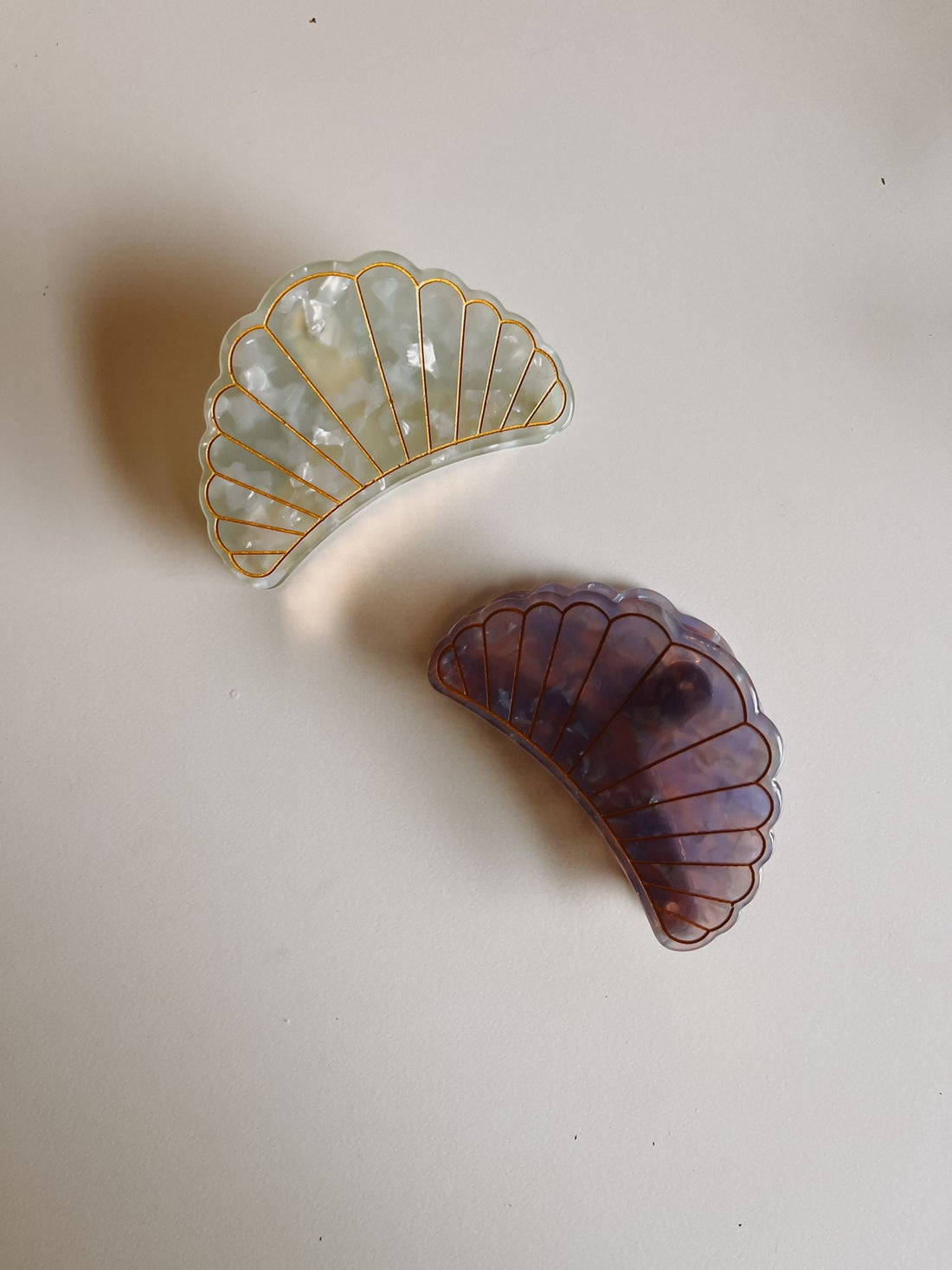 Shell Hair Clips – Recycled Acetate Ocean-Inspired Hair Accessories | Unique Statement Hair Barrettes