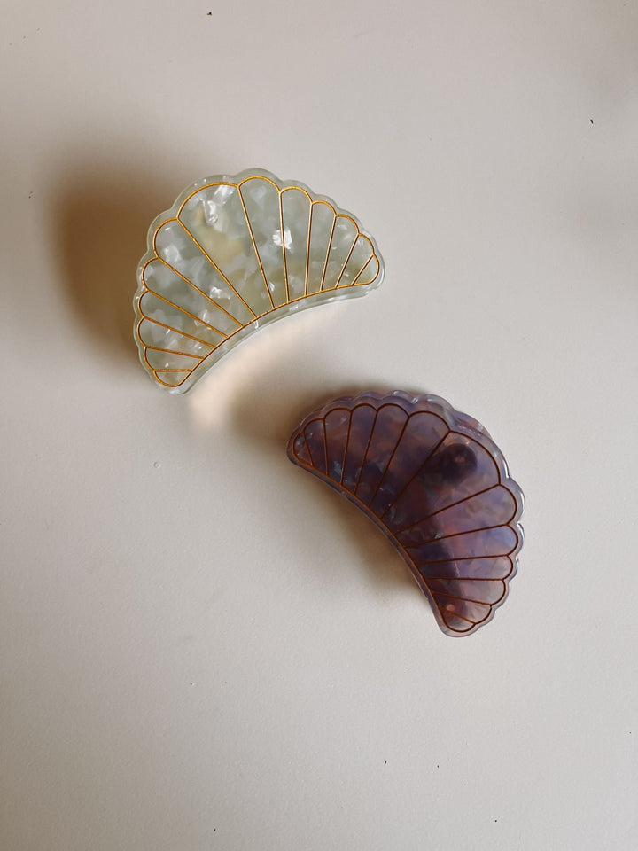 Shell Hair Clips – Recycled Acetate Ocean-Inspired Hair Accessories | Unique Statement Hair Barrettes