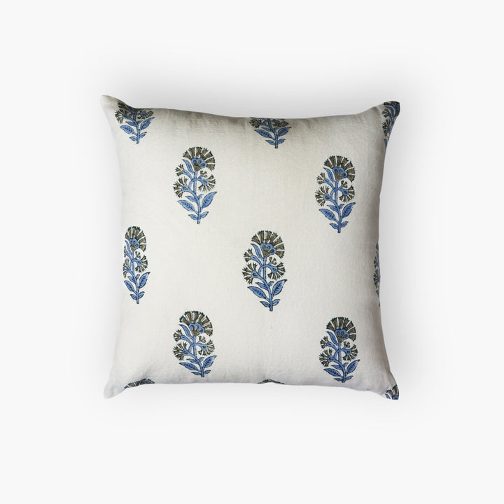 Begum Throw Pillow Cover - Cornflour Blue