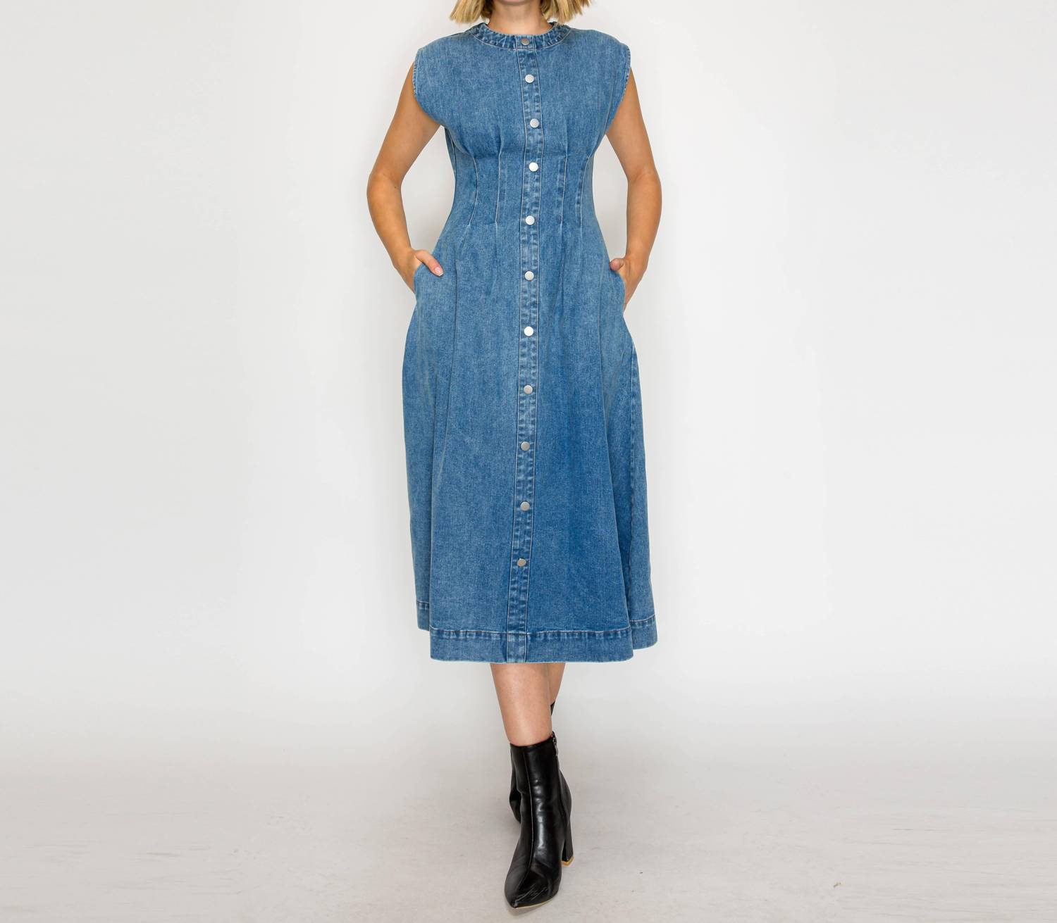 Timeless Button Down Midi Dress