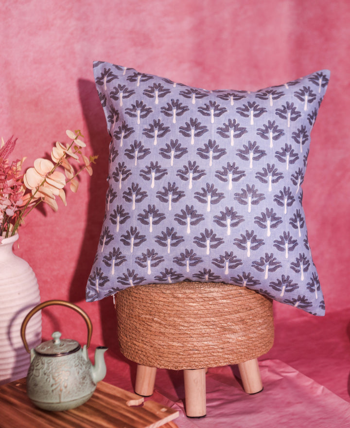 Zeenat Throw Pillow Cover - Steel Blue